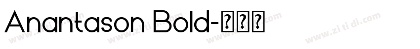 Anantason Bold字体转换